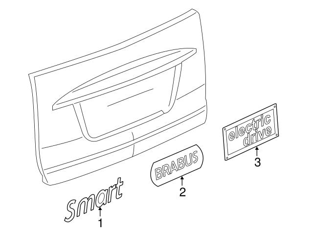 4508170116 Genuine Smart Hatch Emblem