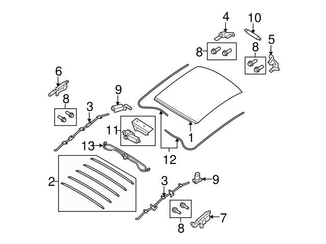 Genuine Smart 4517820028 Seat Track; Left Upper, Right Upper
