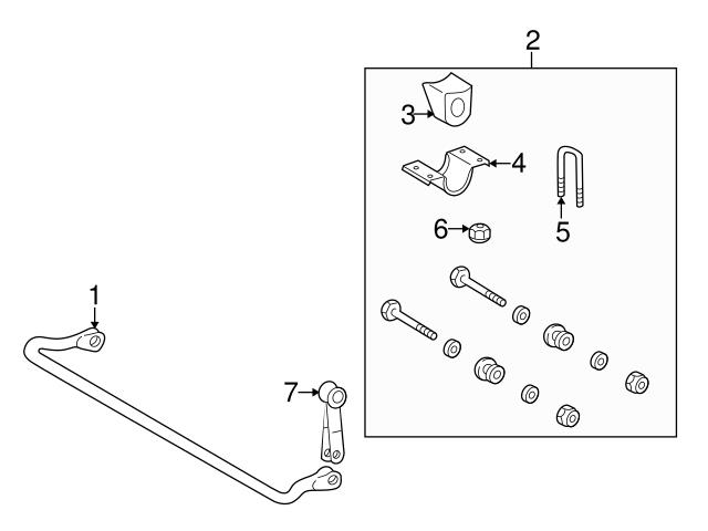 Genuine Mercedes 4633230285 Stabilizer/Sway Bar Bushing; Left, Right ...