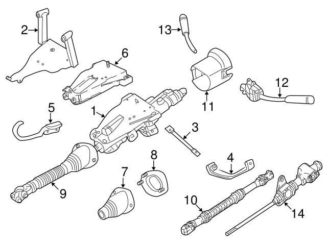 Genuine Mercedes 4634600435 Steering Column Bracket; Upper - Mercedes