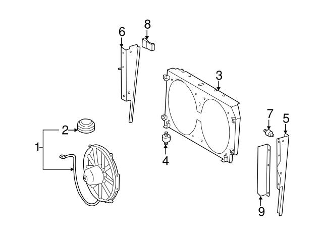 Genuine Mercedes 4635050030 Radiator Support Air Deflector - Mercedes