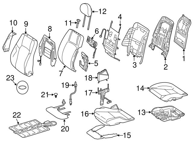 Genuine Mercedes 4639104003 Seat Cushion Pad; Left - Mercedes