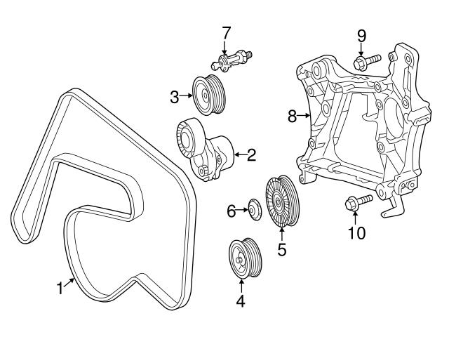 Genuine Mercedes 6119880235 Drive Belt Idler Pulley Cap - Mercedes