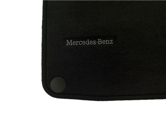 Genuine Mercedes 66290007 Velour Floor Mat Set; W203; Black; 4