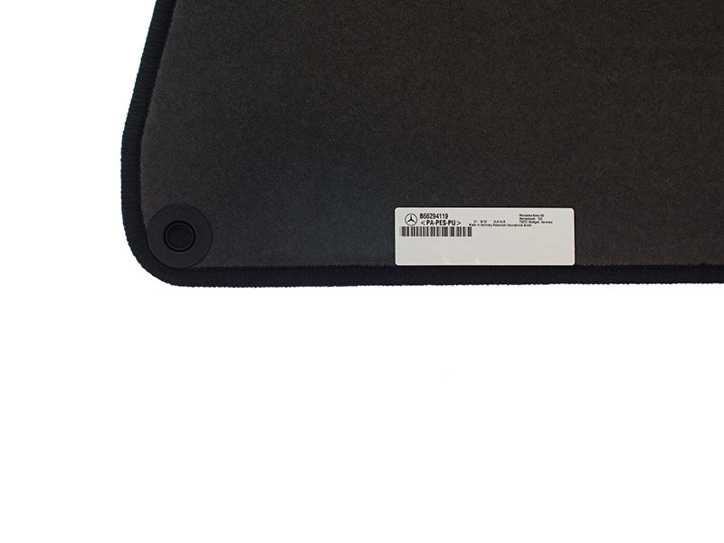 Genuine Mercedes 66294119 Velour Floor Mat Set; Black; 4-Piece