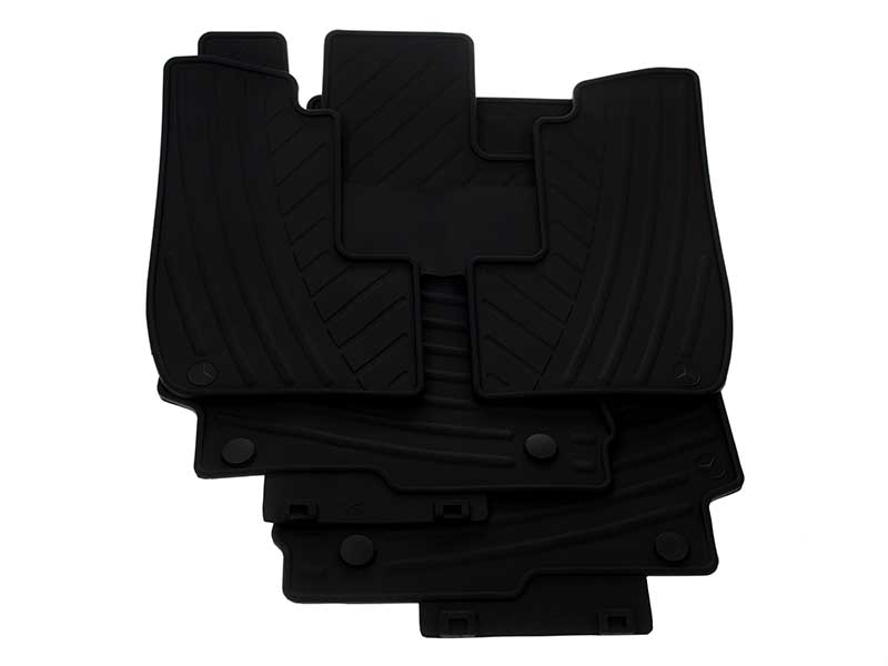Genuine Mercedes 67812055 AllWeather Rubber Floor Mat Set; Black; 4