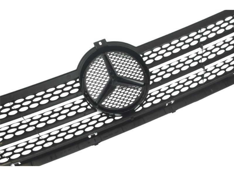 Genuine Mercedes 901880038564 Grille; Front; Black Mesh with