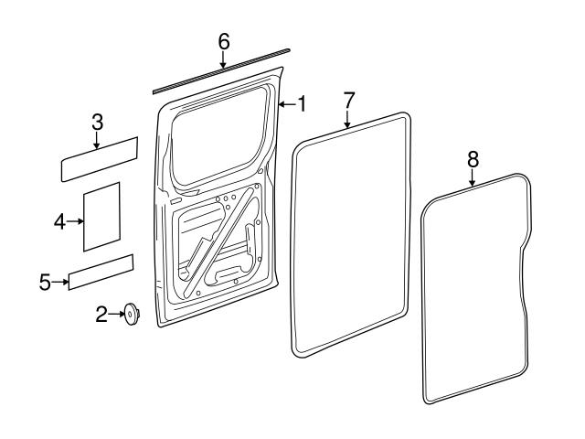 9066971498 Genuine Mercedes Door Seal; Left, Right