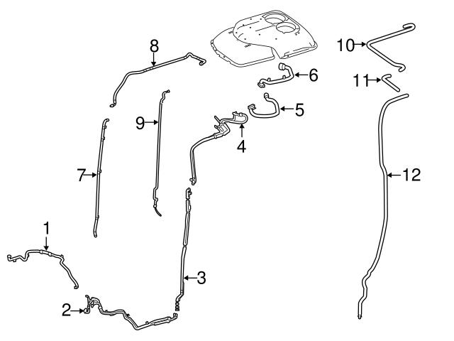 906830291564 Genuine Mercedes A/C Refrigerant Hose; Lower, Rear