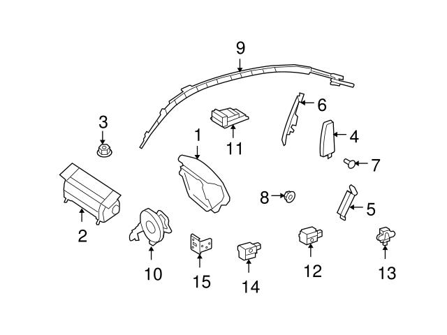 Genuine Mercedes 910002004111 Seat Air Bag Rivet; Left Rear, Right 