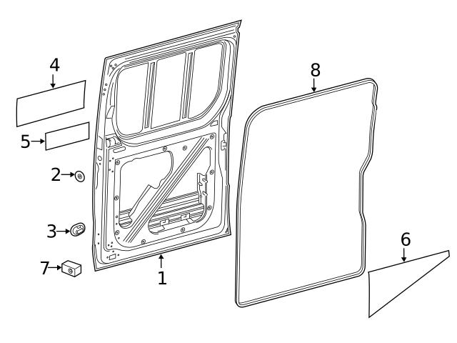 9106169800 Genuine Mercedes Door Seal; Left, Right