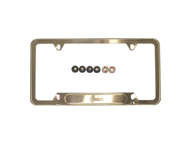 Genuine Mercedes BQ6880087 License Plate Frame; Polised Stainless Steel