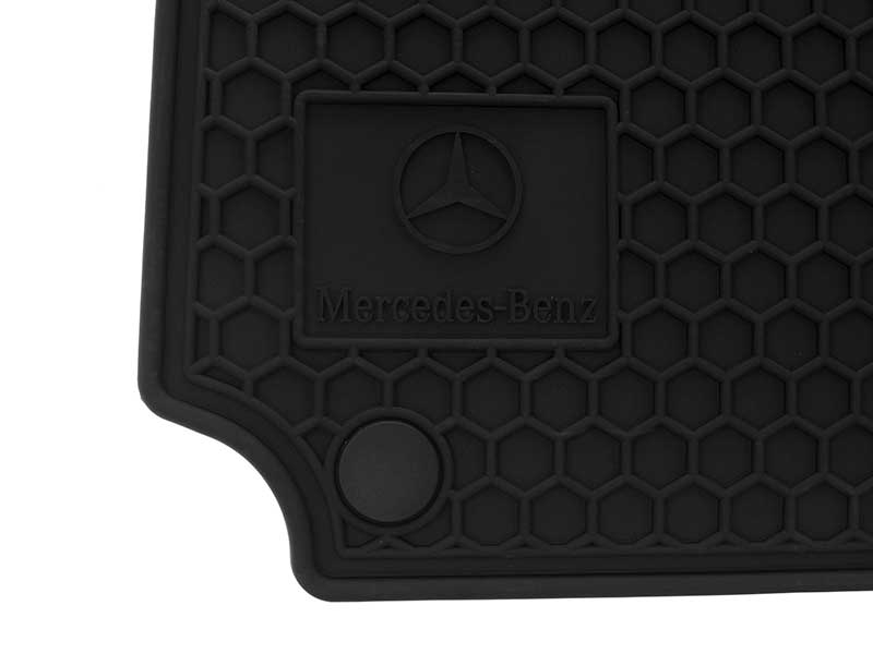 Genuine Mercedes Q6680665 AllWeather Rubber Floor Mat Set; Black; 4