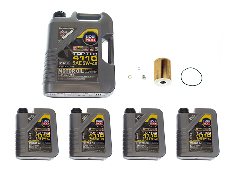 MB2OILFLTR3KIT Liqui Moly Top Tec 4110 + Mahle Oil Change Kit - 5W-40 Fully Synthetic