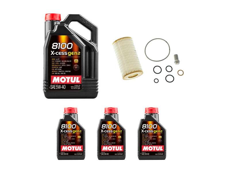 MB6OILFLTR1KIT Motul 8100 X-cess gen2 + Mann Oil Change Kit - 5W-40 Fully Synthetic