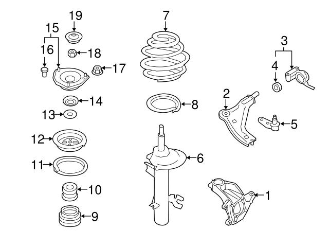 Genuine Mini 31316855360 Suspension Strut; Front Right