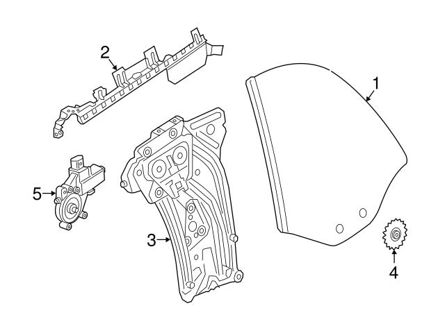 Genuine Mini 51337445281 Window Regulator; Rear Left - Mini 