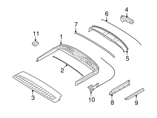 Genuine Mini 54342758537 Convertible Top Stowage Compartment Trim 