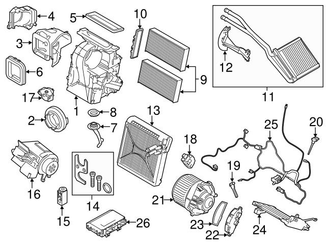 Genuine Mini 64119297737 A/C Evaporator Core Bracket