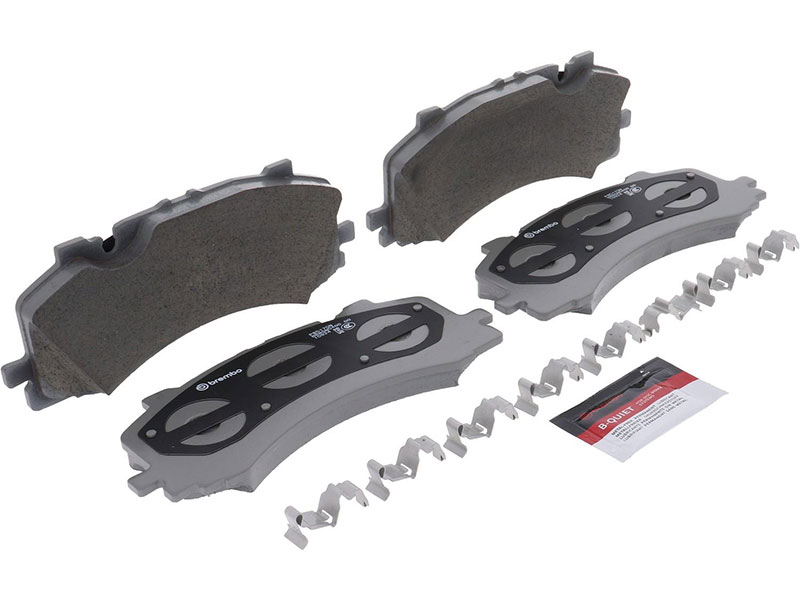 Brembo P85128 Low-Met Front Brake Pad Set - Fits AUDI OE# 4H0698151E, Includes Hardware