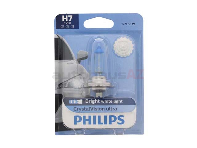 Philips Crystal Vision Platinum H7 55W Two Bulbs Headlight Fog Light 