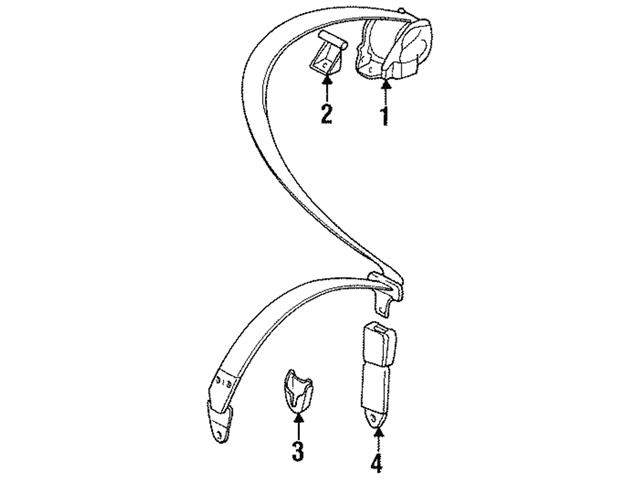 Genuine Porsche 477857739B70B Seat Belt Receptacle; Left, Right SKU ...