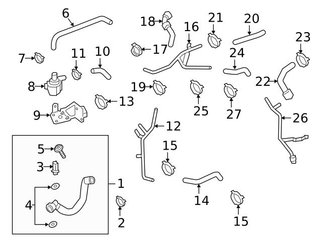 Genuine Porsche 95812205510 Radiator Coolant Hose - Porsche