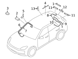 Genuine Porsche 971035500a Gps Antenna Assembly Porsche 971035504 971035545a
