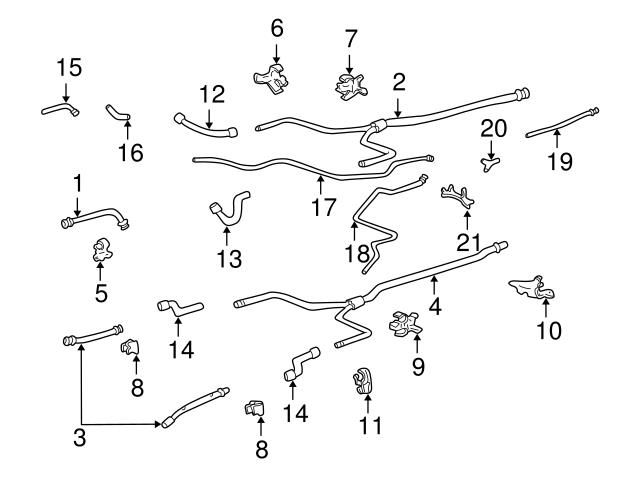 Genuine Porsche 99610665254 Coolant Pipe; Rear - Porsche | 99610665252 ...