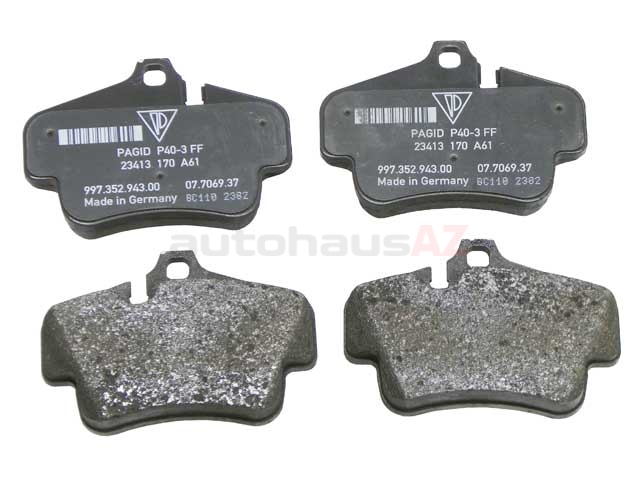 ハッチ Genuine Porsche 982698451C Brake Pad Set; Rear - Porsche