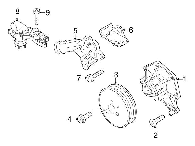 N91052201 Genuine Porsche Water Pump Pulley Bolt