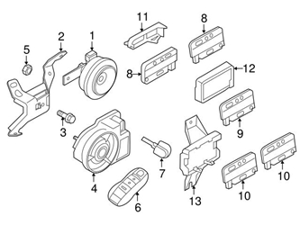 Genuine Porsche Anti-Theft Alarm Siren PAB-951-605