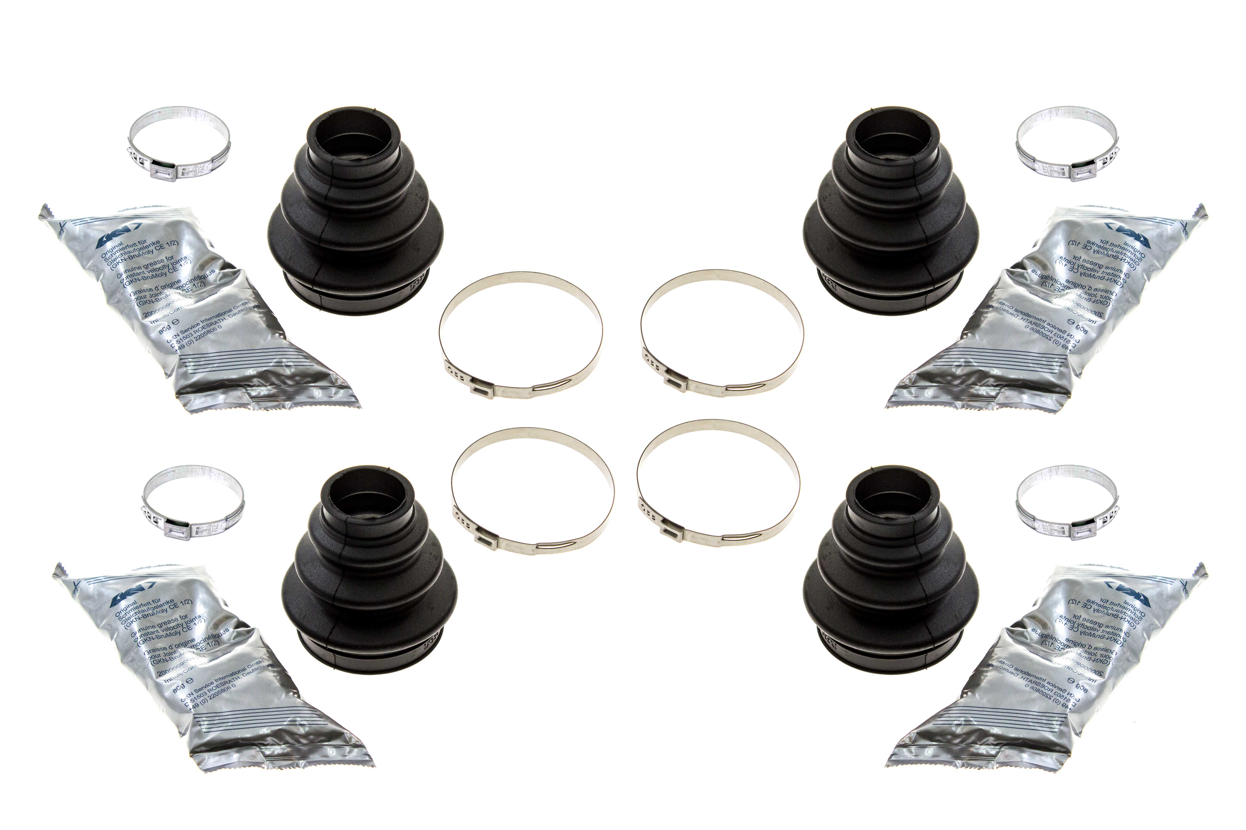 AAZ Preferred PORRRBOOTKIT Axle Boot Kit; Rear Inner and Outer, Clamps