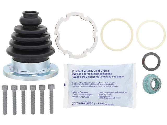 thumbnail interactive-video image 1 of CV Axle Inner & Outer Boot Kit (6-Piece) – For Audi A4 & TT Quattro 2002-2008 1 of 3