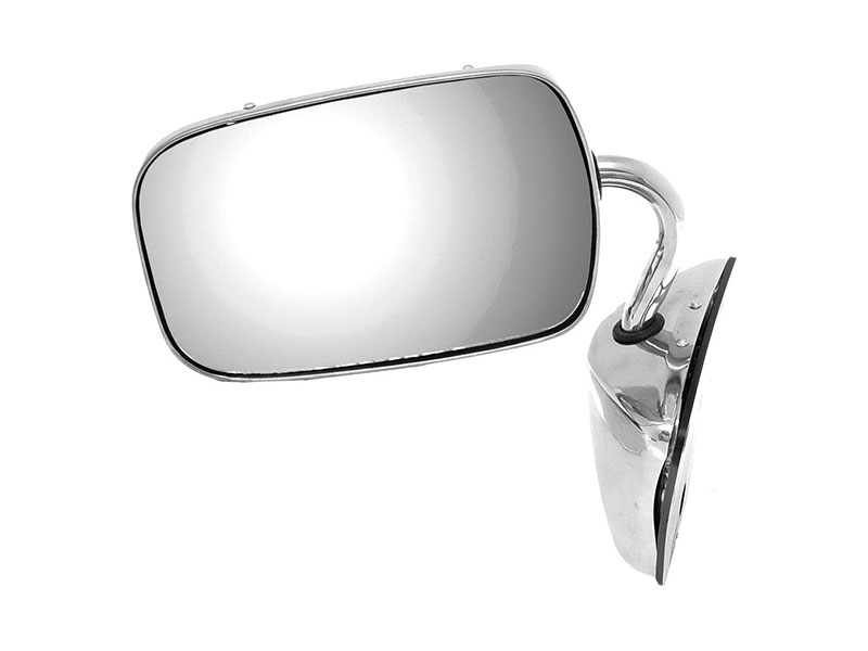Global Lucas Style Chrome Flat Wing Door Mirror – Adjustable, Manual Fold, Bolt-On, Kit Car Hotrod