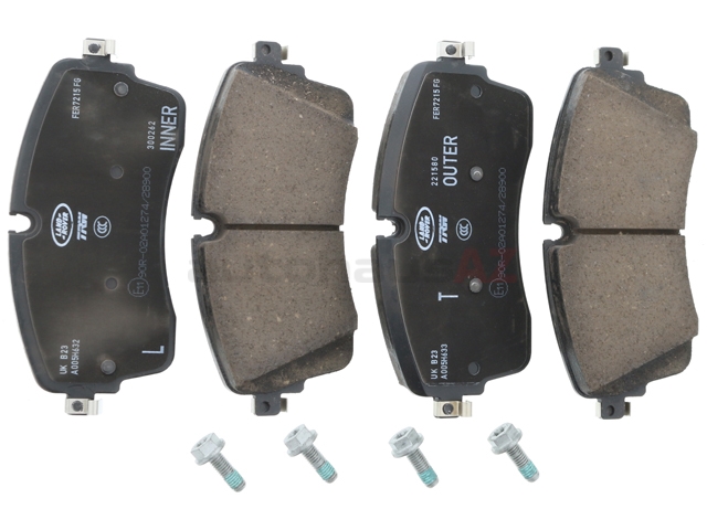 LR164029 Genuine Land Rover Brake Pad Set; Front