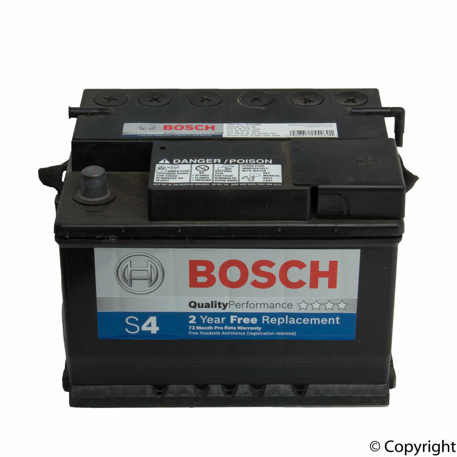 Bosch S4568B Battery - BMW, Kia, Nissan | 0092S4568B