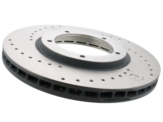91135104123 Sebro Cross Drilled Disc Brake Rotor; Front