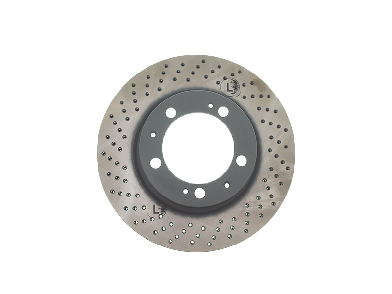 92835104361 Sebro Cross Drilled Disc Brake Rotor; Front Left