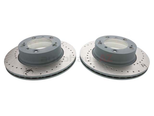 98635240104 Sebro Cross Drilled Disc Brake Rotor; Rear