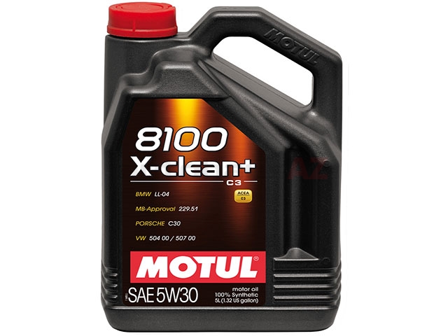 106377 Motul 8100 X-clean+ Engine Oil; 5W-30 Synthetic; 5 Liter