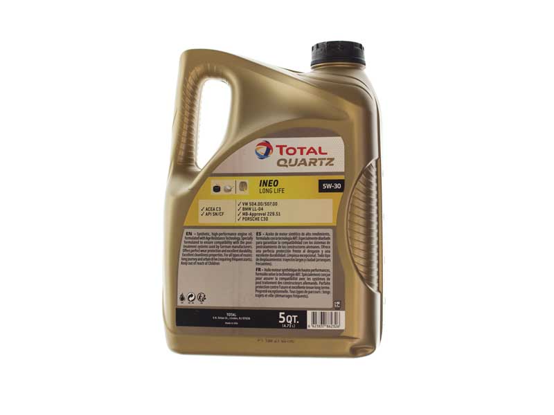 Total Quartz INEO Long Life 188058 Engine Oil; 5W-30 Synthetic; 5