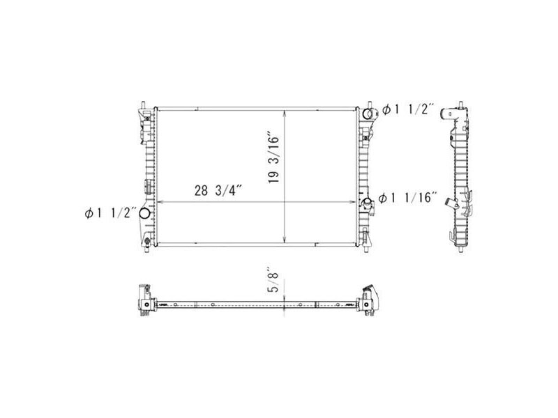 TYC 13195 Radiator Assembly; Primary - Ford | 2219256 2379 8013185 CU13195