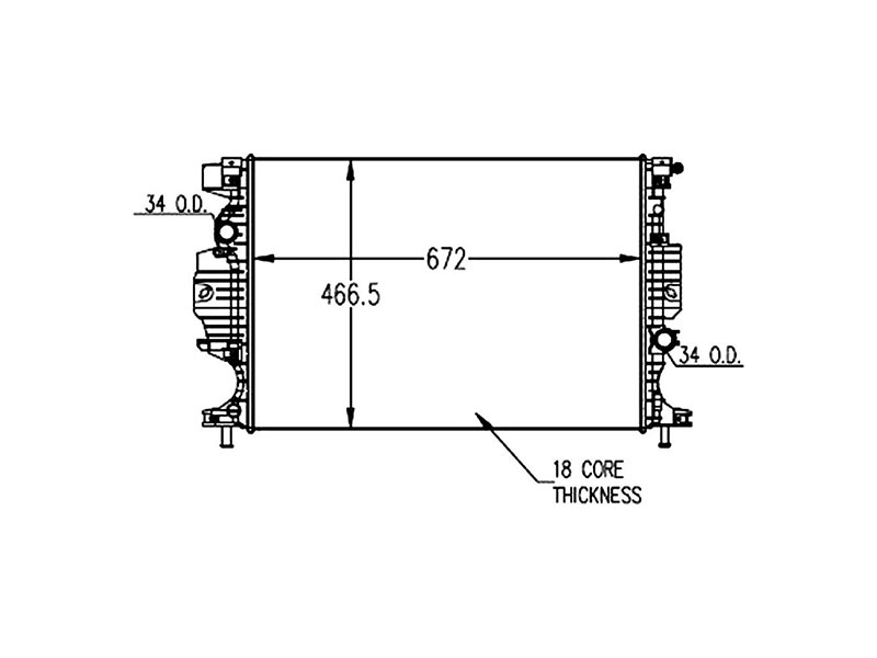 13320 Radiator TYC 13320 Radiator Assembly; Primary - Ford, Lincoln | 2219304 8013320 ...