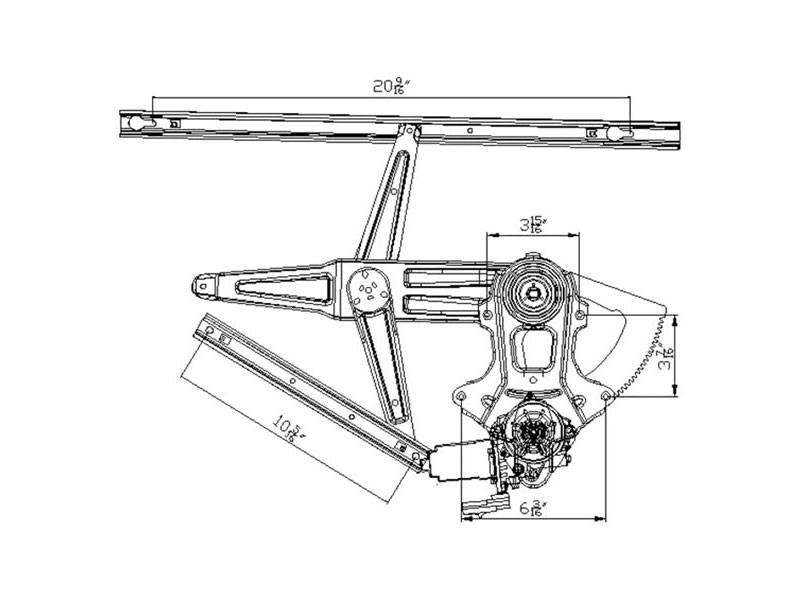 TYC 660162 Power Window Motor and Regulator Assembly; Front Left ...