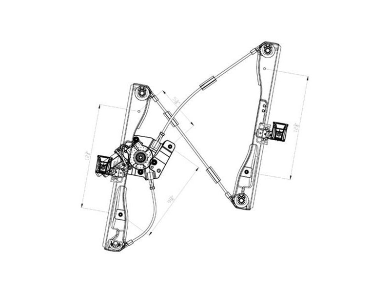 TYC 660472 Power Window Motor and Regulator Assembly; Front Left ...
