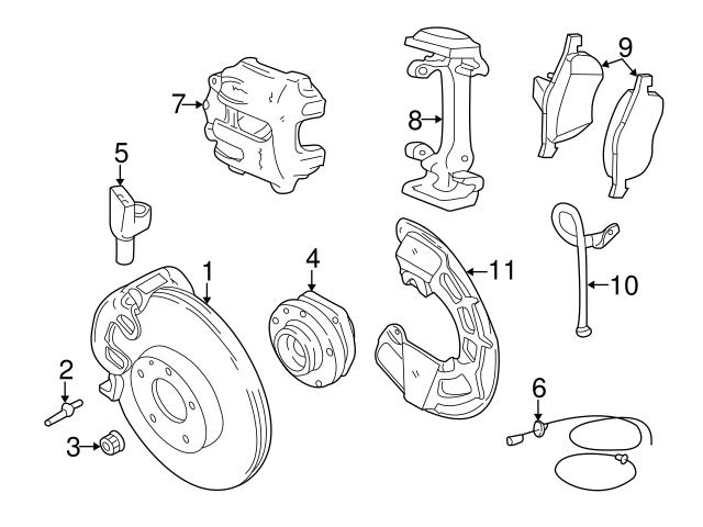 Genuine Volvo 272456 Wheel Bearing and Hub Assembly Repair Kit; Left ...