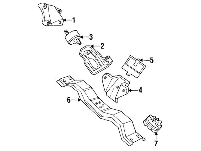 Genuine Volvo 274111 Engine Mount Crossmember Insulator; Right - Volvo