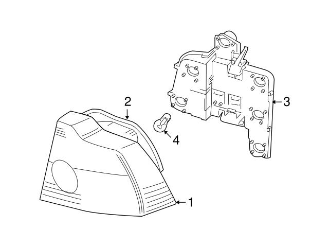 Genuine Volvo 30655431 Tail Lamp Socket; Rear Right Upper - Volvo