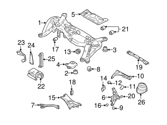 Genuine Volvo 30666697 Suspension Crossmember Insulator Genuine Volvo 30666697 Suspension Crossmember Insulator